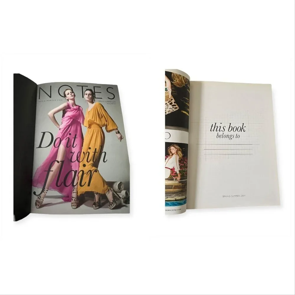 Set of 2 NET-A-PORTER NOTES Magazines SS 2008 & SS 2009 Rare Fashion Collectible
